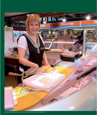 Carmen, presidenta del Mercat Onze de Setembre, Barberà del Vallès, Barcelona.

 