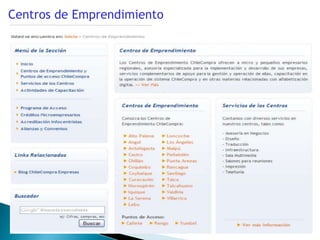 Centros de Emprendimiento
 
