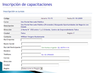 Inscripción de capacitaciones
 