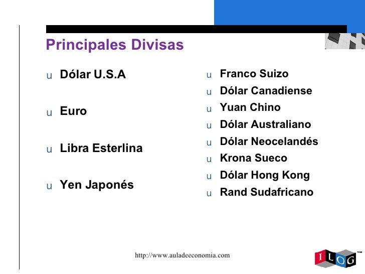 Principales divisas forex