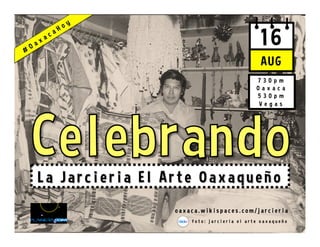 Los mercados de Oaxaca son algunos de los mejores del mundo y
atienden a la gente local y visitantes. Esta ‘slow travel’ en su
máxima expresión! Esta presentación cuenta con algunas de mis
fotos favoritas de 10 años que viven en Oaxaca, más de 20 años
de visitar Oaxaca y capturas de pantalla de los canales de la web
social. Encuentra a tus amigos (y si no tienes amigos todavía en
Oaxaca, te puede buscar algunos de los nuestros). Le invitamos a
adaptar y reutilizar con la licencia de atribución-sharealike.
Agradecemos tu interacción - comentarios, preguntas,
sugerencias, acciones, clips, favoritos, gustos y corazones.
- Ron Mader (Las Vegas, 2017)
Acerca de este Presentaciónp l a n e t a . c o m / o a x a c a m e r c a d o s • o a x a c a . w i k i s p a c e s . c o m / m a r k e t s
 