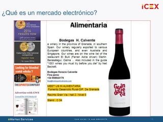 1414
¿Qué es un mercado electrónico?
 
