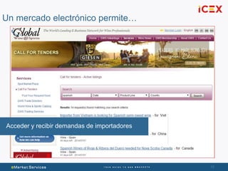 15
Un mercado electrónico permite…
Acceder y recibir demandas de importadores
 