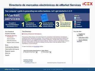 45
Directorio de mercados electrónicos de eMarket Services
 