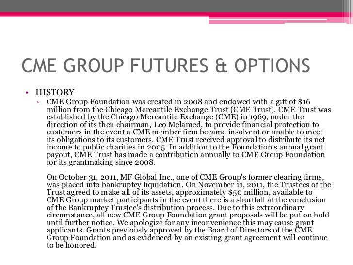 Chicago Mercantile Exchange Inc Opciones binarias