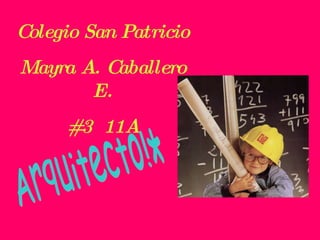 Colegio San Patricio Mayra A. Caballero E. #3  11A Arquitecto!* 