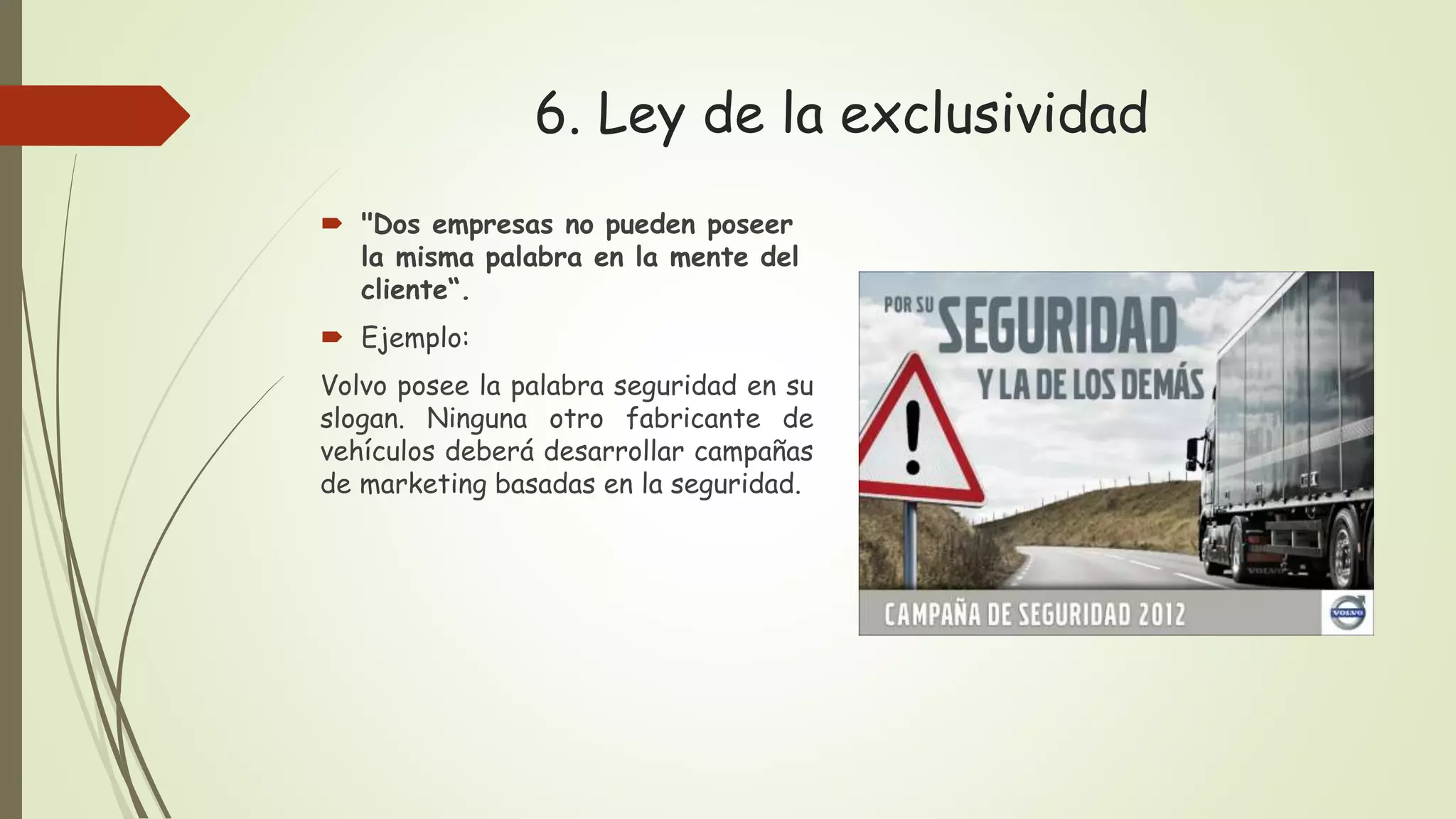 Ejemplos de las primeras 7 leyes inmutables del marketing