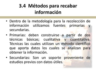Recabar Datos Mercadotecnia unidad 3 milanes | PPTX