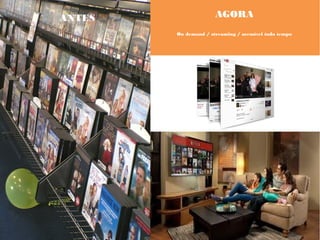 ANTES AGORA
On demand / streaming / acessível todo tempo
 