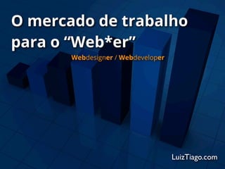 O mercado de trabalho
para o “Web*er”
LuizTiago.com
Webdesigner / Webdeveloper
 