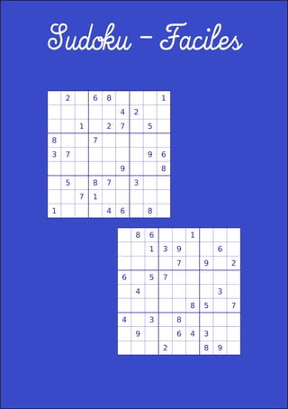 Sudoku - Faciles

 