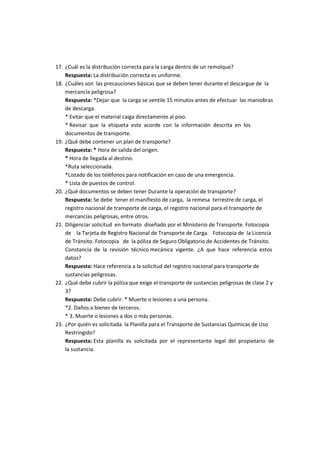 Mercancias peligrosas