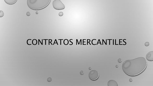 Contratos Mercantiles
