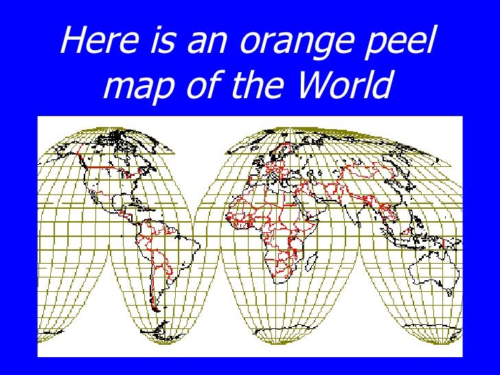 Orange Peel Map Of The World - Map of world