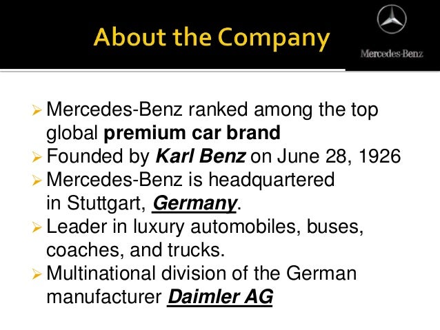 Mercedes Benz Ppt