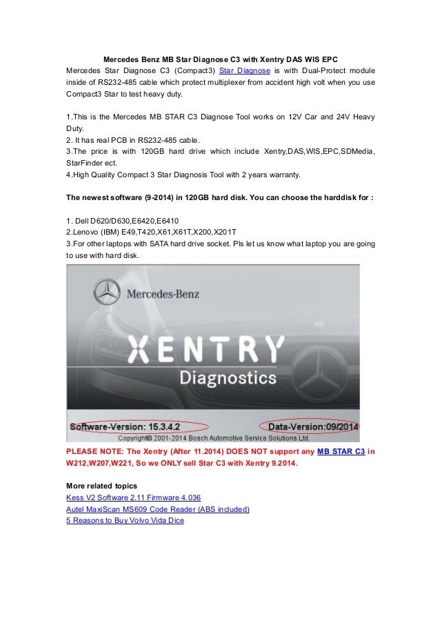 Mercedes Star Utilities Xentry