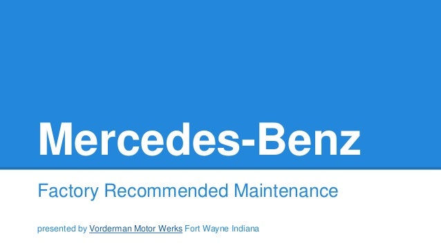 Mercedes Benz A Service And B Service