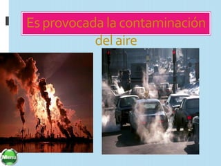 Es provocada la contaminación
           del aire
 