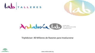 TripAdvisor: 40 Millones de Razones para Involucrarse www.andalucialab.org 
