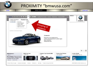 HOME PORTERS 5-FORCES MERCEDES-US SITE CONCLUSION CONTACTBMW-US SITE
PROXIMITY “bmwusa.com”
 