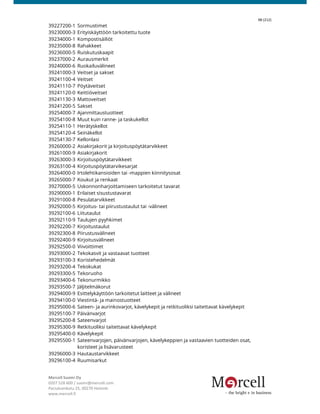 39264000 Mercell CPV-luokittelujärjestelmän rakenne | PDF