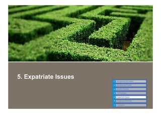 5. Expatriate Issues
                       1   Background and Context

                       2   Remuneration Trends

                       3   Benefits Practices

                       4   Staffing Issues

                       5   Expatriate Issues

                       6   Acquiring in Indonesia

                       7   Conclusion
 