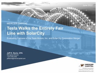 Tesla Walks the Entirely Fair Line with SolarCity | PDF