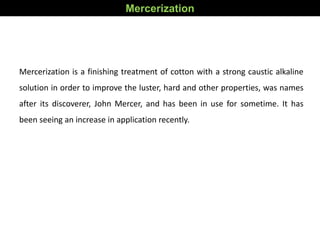 Mercerization | PPTX