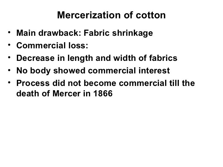 Mercerization of cotton