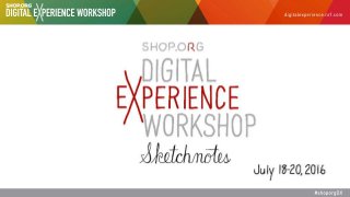 Sketchnotes from Shop.org's Digital Experience Workshop