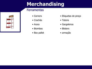 Merchandising Ferramentas Corners Crachás Arara Biombos Box pallet Etiquetas de preço Totens Gargaleiras Blisters armação 