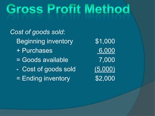 Merchandise inventory accounting | PPTX
