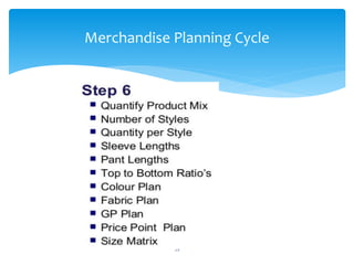 39
Merchandise Planning Cycle
 