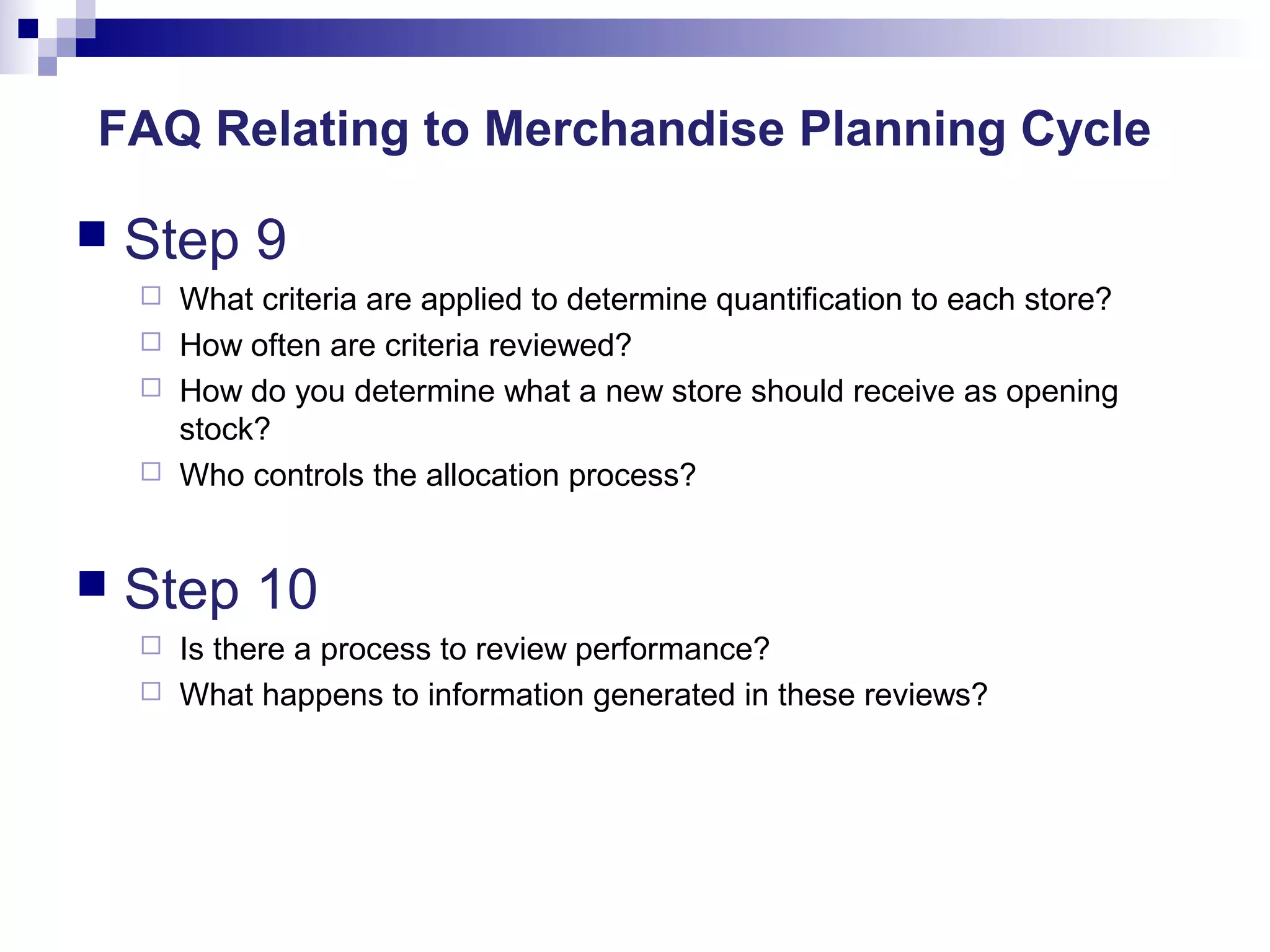 Merchandise planning step by step process | PPT