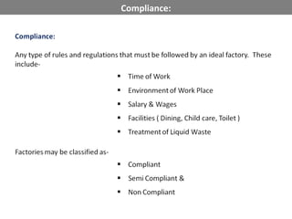 Compliance:
 