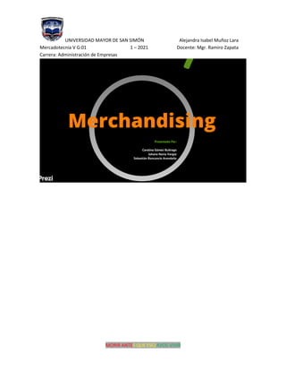 UNIVERSIDAD MAYOR DE SAN SIMÓN Alejandra Isabel Muñoz Lara
Mercadotecnia V G:01 1 – 2021 Docente: Mgr. Ramiro Zapata
Carrera: Administración de Empresas
MORIR ANTES QUE ESCLAVOS VIVIR
 