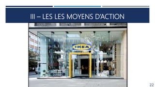 III – LES LES MOYENS D’ACTION
22
 