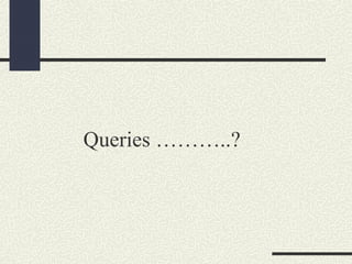 Queries ………..?
 