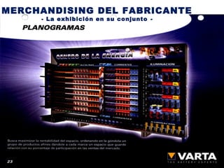MERCHANDISING DEL FABRICANTE
- La exhibición en su conjunto -
 