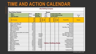 TIME AND ACTION CALENDAR
COPYRIGHT SHWETA IYER
 