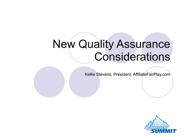 Considerations For Choosing An Appropriate Quality Assurance