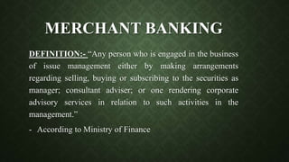 Merchant and investment banking | PPTX