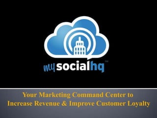 Your Marketing Command Center to
Increase Revenue & Improve Customer Loyalty
 