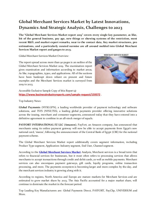 Merchant Services Market 2019