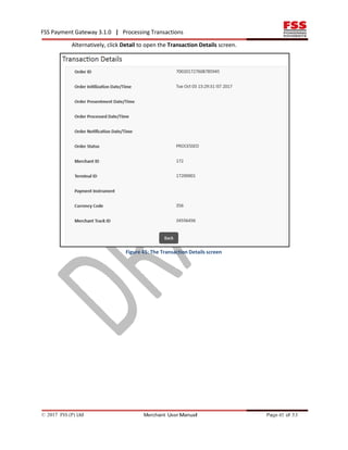 FSS Payment Getway (HDFC BANK)Merchant user manual (1)