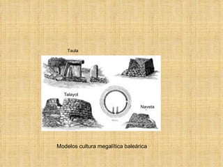 Modelos cultura megalítica baleárica Taula Naveta Talayot 