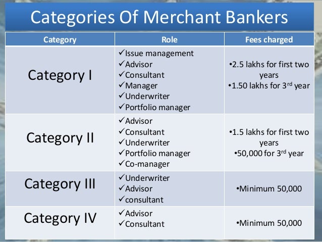 Merchant banker