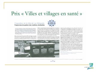 Prix « Villes et villages en santé »
 