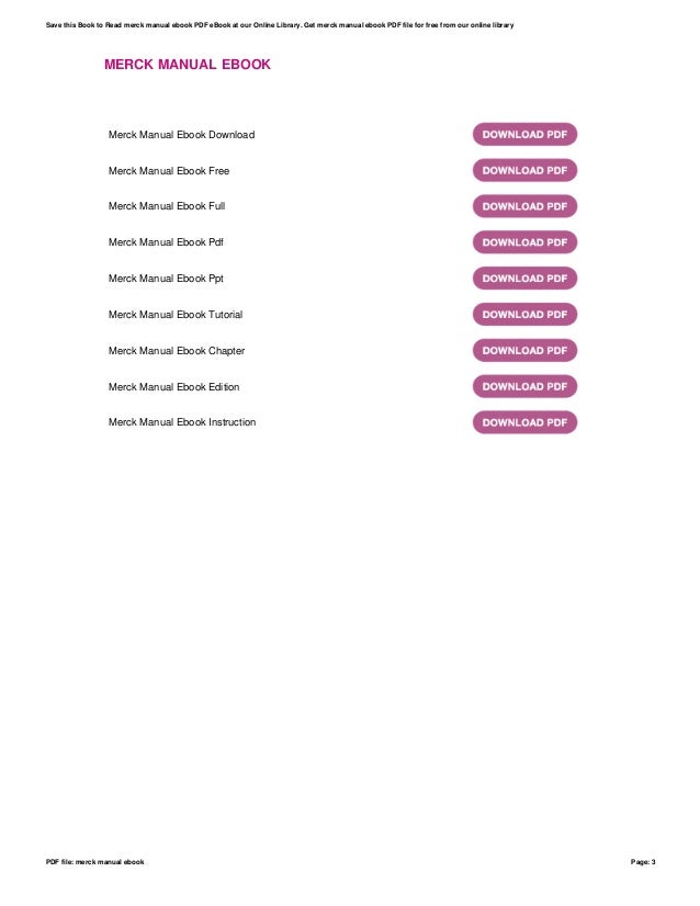 Merck manual ebook