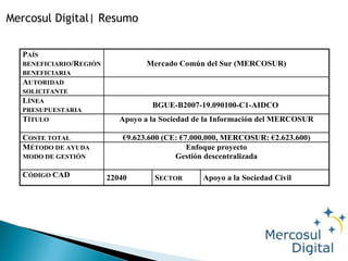 Mercosul Digital| Resumo 